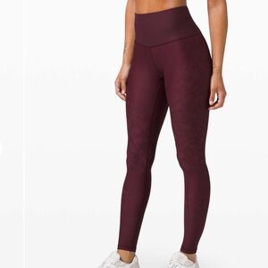 lululemon athletica Burgundy Leggings